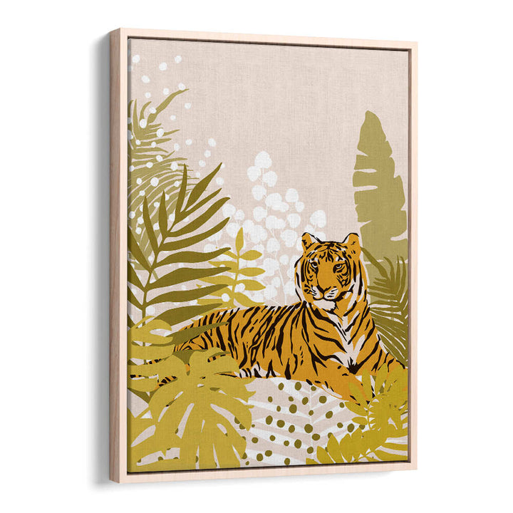 TIGER LAYING DOWN , ANIMAL PAINTINGS