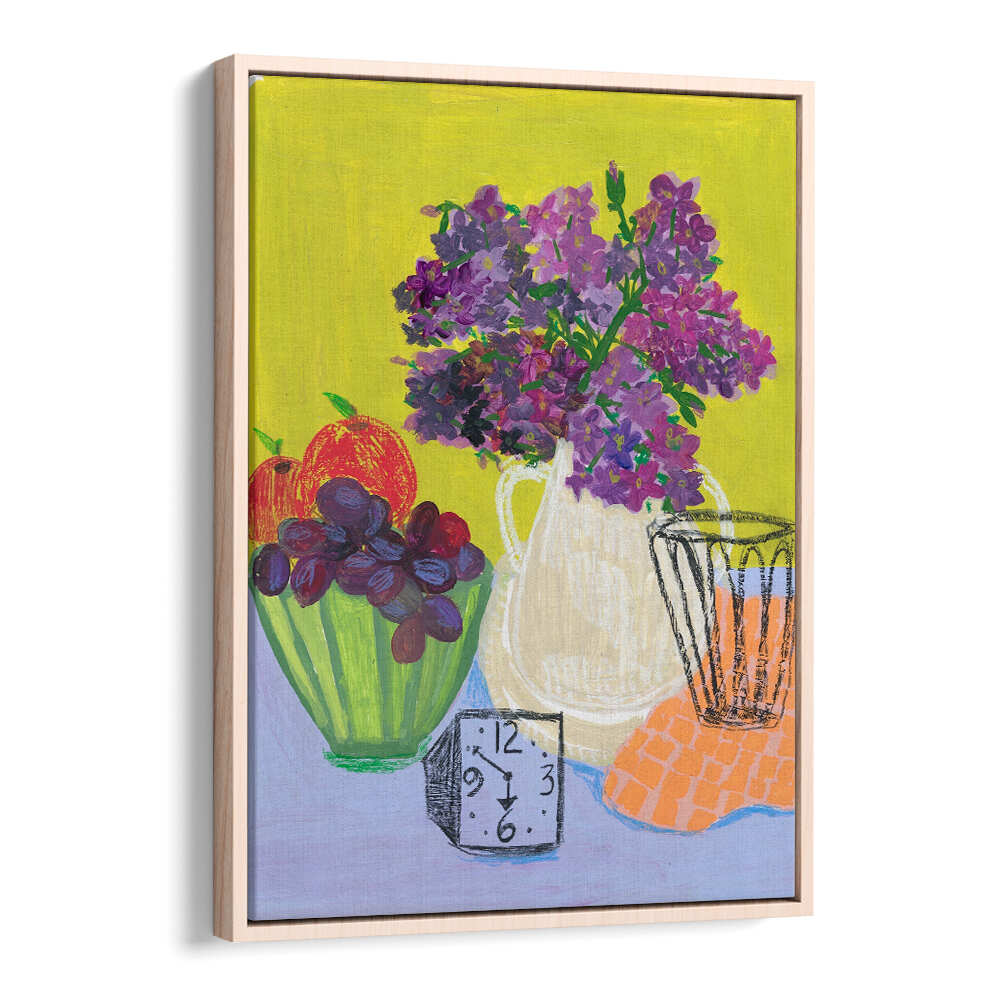 IT WAS TIME FOR LILACS , FLORAL FLOWER PAINTINGS