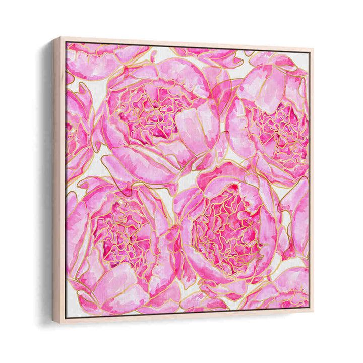 SALLY'S PEONIES PATTERN , FLORAL FLOWER PAINTINGS