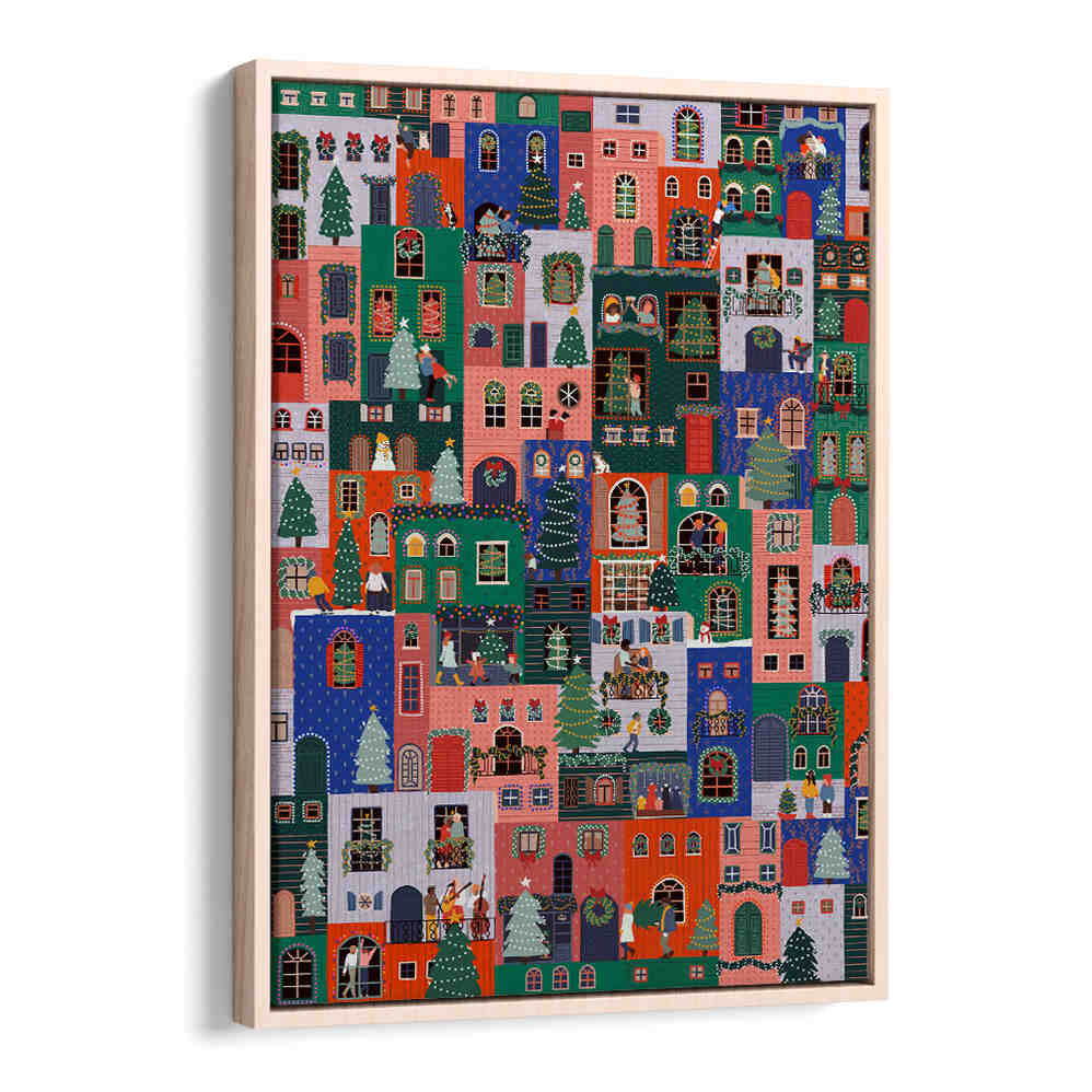 HOLIDAY HOUSES , PATTERN ART PRINTS
