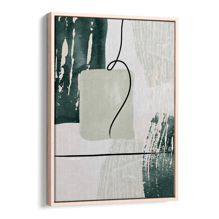 ABSTRACT SHAPES IN GREEN III , BOHO ART PAINTINGS