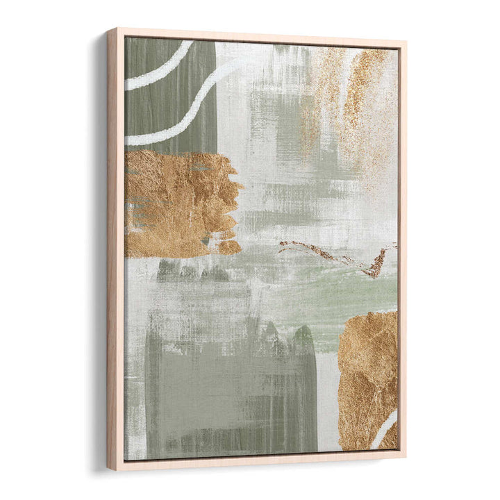 WHITE LINES ON GREEN II , BOHO ART PAINTINGS