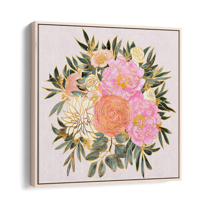 NANETTE FLORAL BOUQUET IN PASTELS , FLORAL FLOWER PAINTINGS