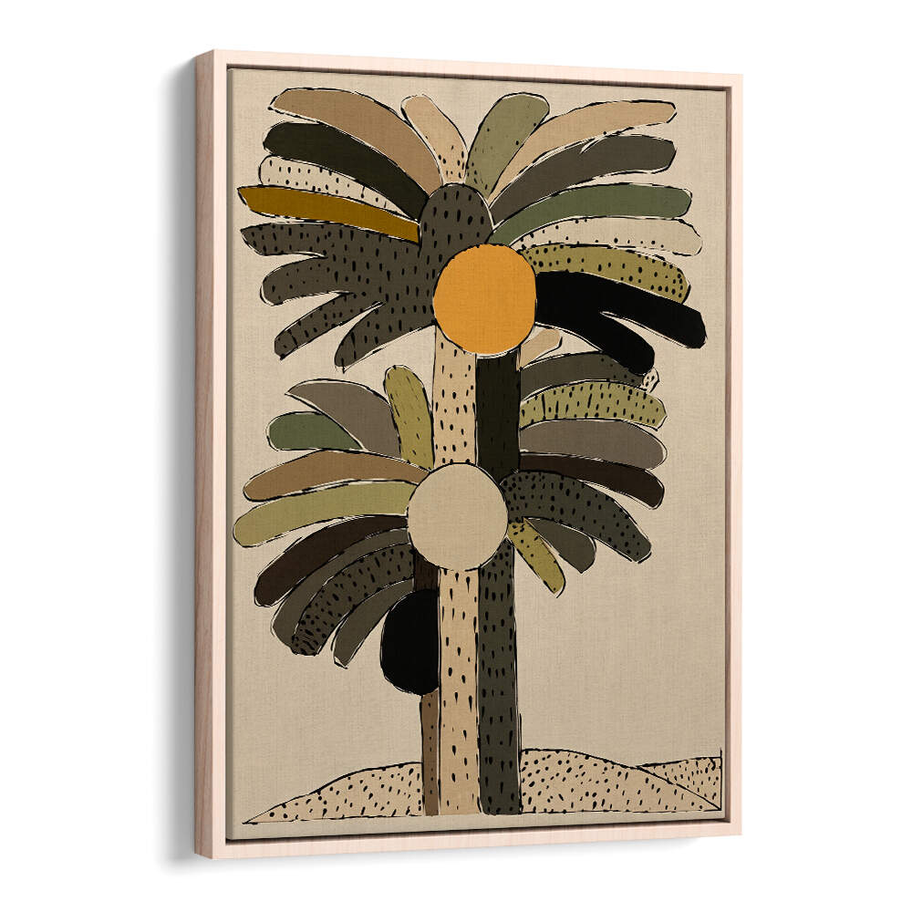 PALM SILHOUETTES , FLORAL FLOWER PAINTINGS