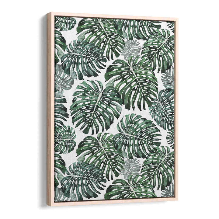 TROPICAL MONSTERA LEAVES , FLORAL FLOWER PAINTINGS