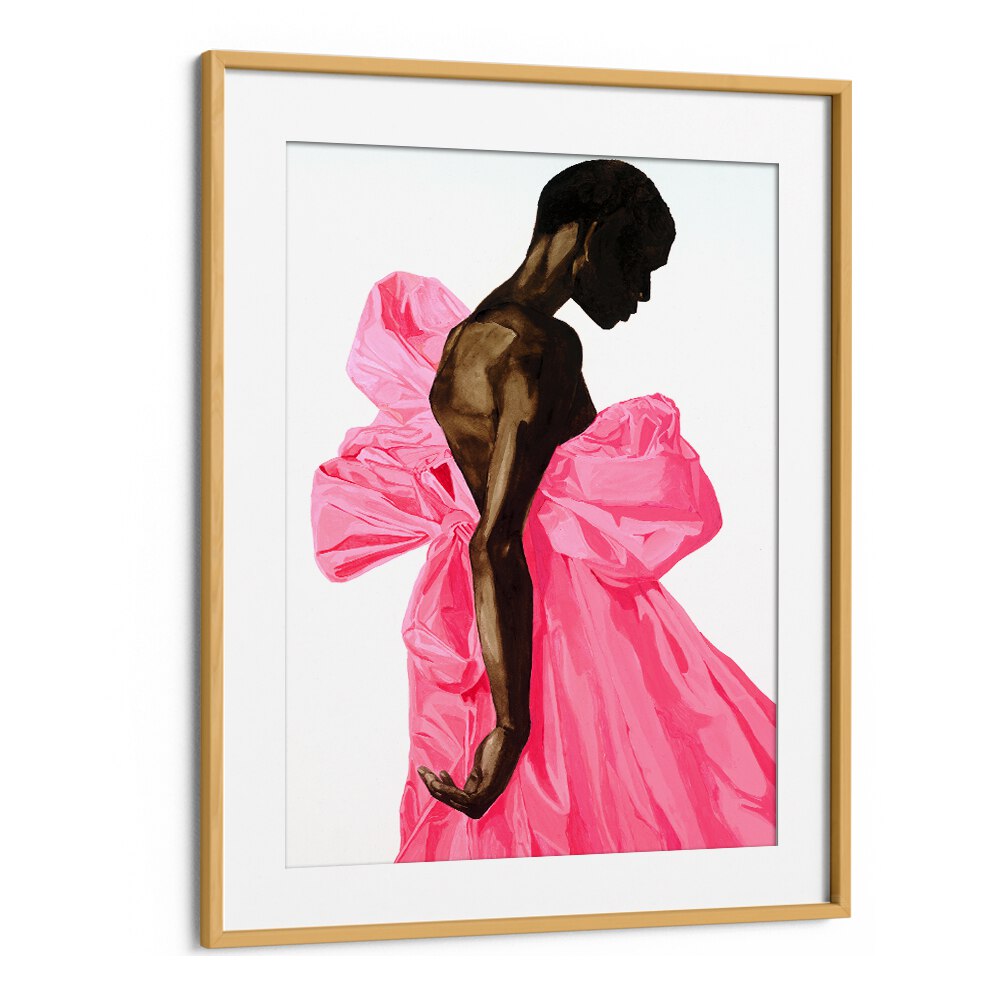 Elegant BLOOM IV, PORTRAITS artwork featuring a figure in vibrant pink, perfect for stylish home décor.