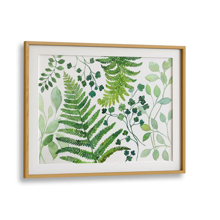 LUSH GREENERY DREAMS, FLORAL FLOWER PAINTINGS showcase vibrant ferns, perfect for enhancing any space's serenity.