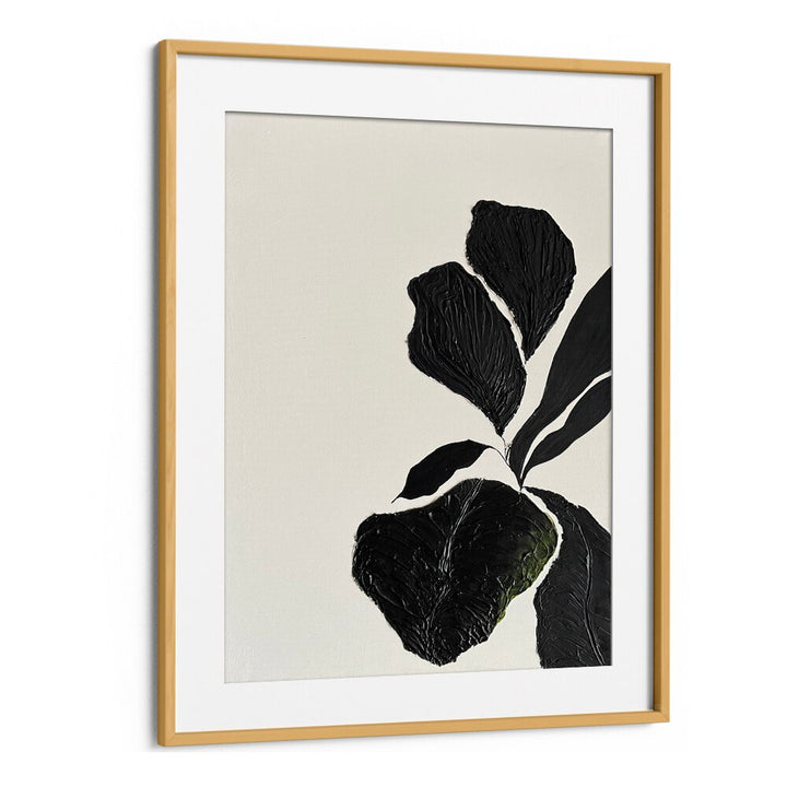 Elegant black floral design featured in THE MUTUAL FEELING - I, FLORAL FLOWER PAINTINGS collection at Oakwood Mount.