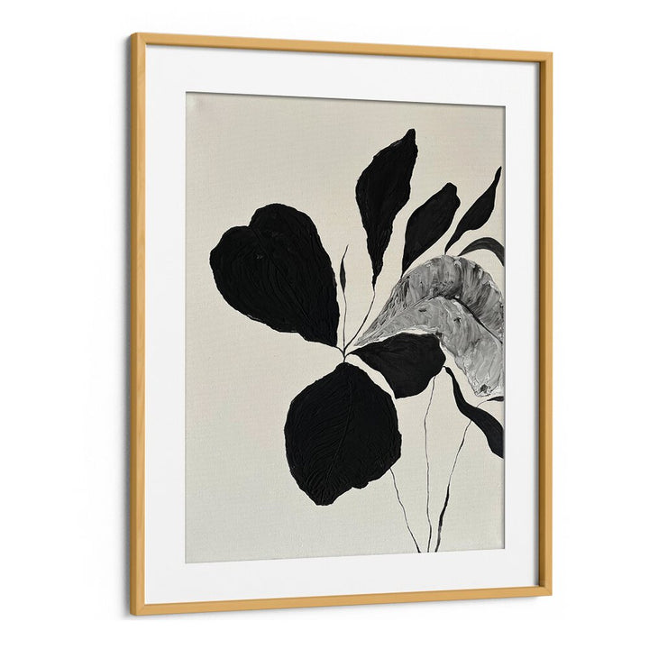 Stylish black and white artwork, THE MUTUAL FEELING - II, FLORAL FLOWER PAINTINGS, enhances any modern decor.
