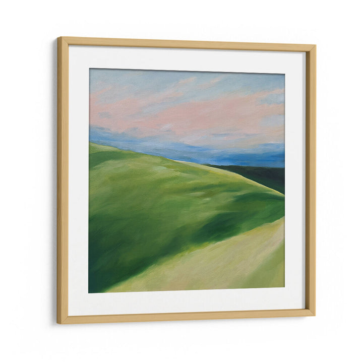 GREEN HILLS AND PATH , LANDSCAPE PAINTINGS