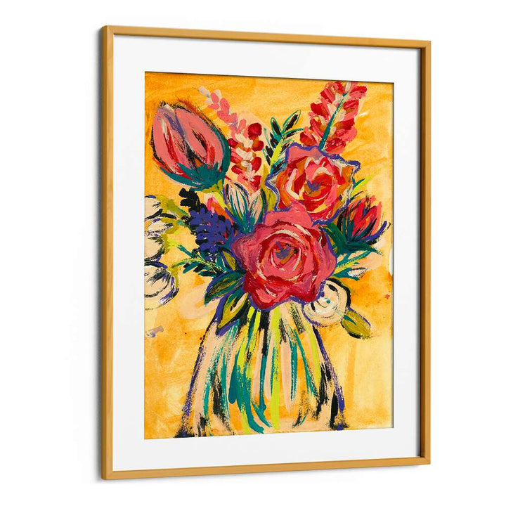 Elevate your decor with HAND PAINTED FLORAL, FLORAL FLOWER PAINTINGS showcasing vibrant blooms in a stunning frame.