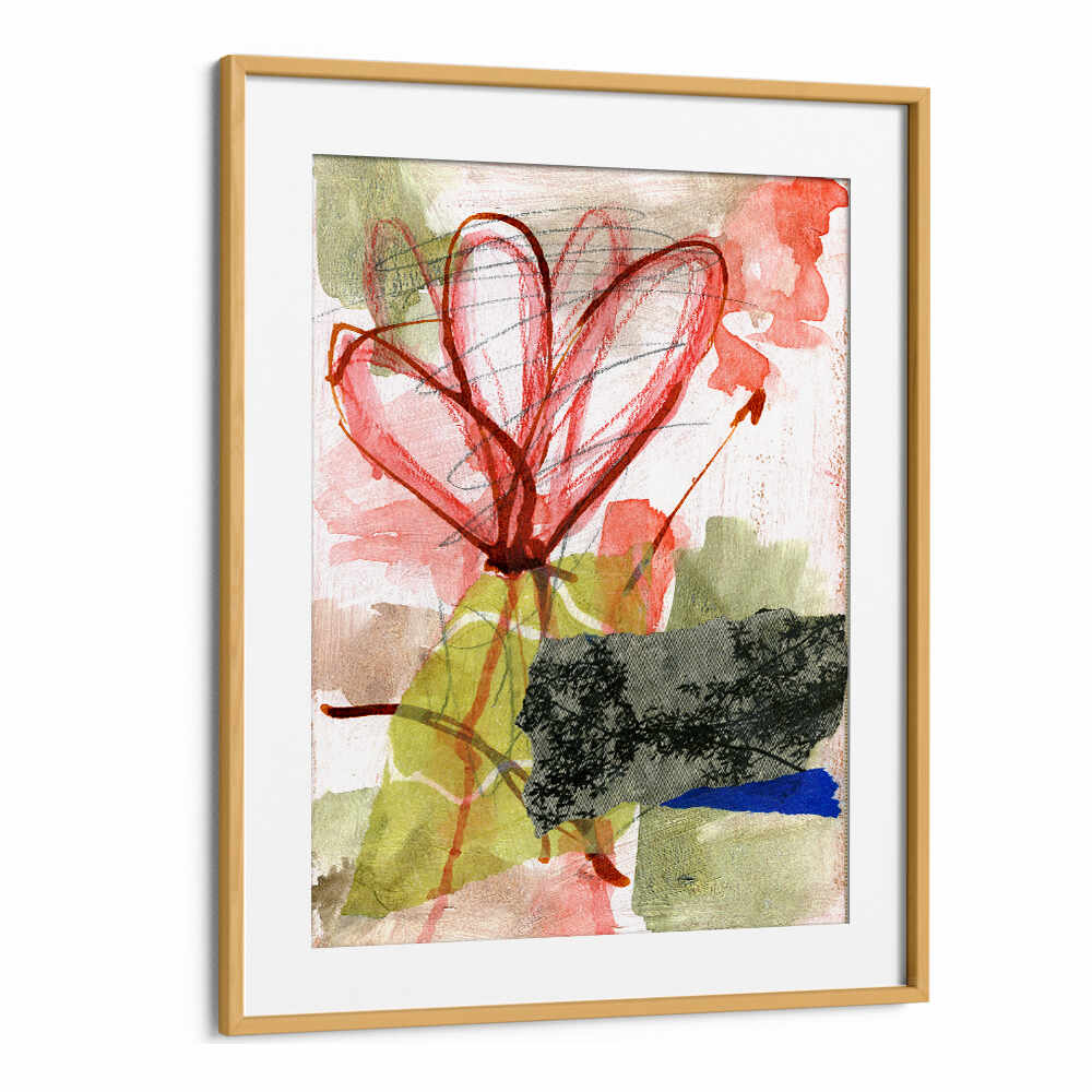 IN A MOOD FOR RED , FLORAL FLOWER PAINTINGS