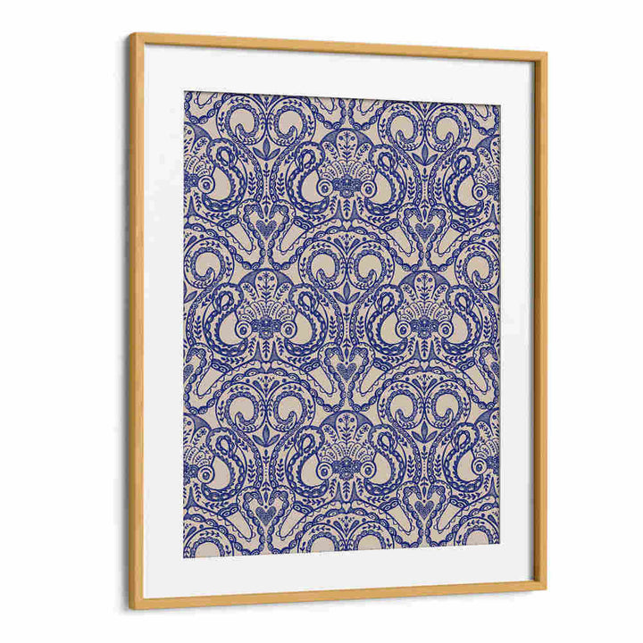 OKTOPUS DAMAST INK BLUE , PATTERN ART PRINTS