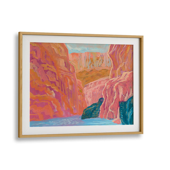 Vibrant PINK CANYON, LANDSCAPE PAINTINGS showcasing dramatic hues and serene beauty for your living space.