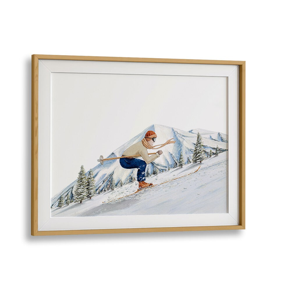 Stylish PARADOXICA, SPORTS POSTERS showcase a skier in action, perfect for luxury home decor enthusiasts.