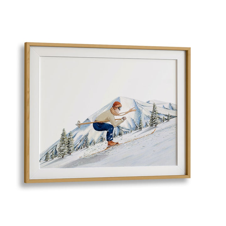 Stylish PARADOXICA, SPORTS POSTERS showcase a skier in action, perfect for luxury home decor enthusiasts.