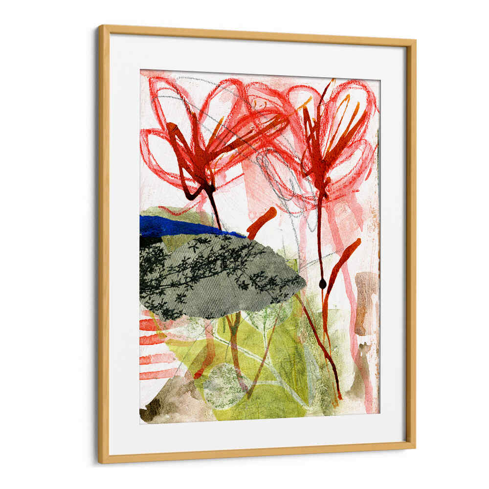 SHE COLORED OUTSIDE , FLORAL FLOWER PAINTINGS