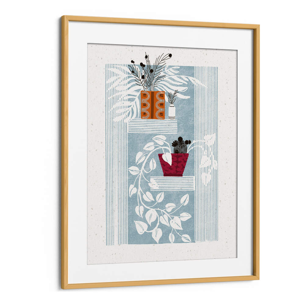 SHELVED SERENITY , FLORAL FLOWER PAINTINGS