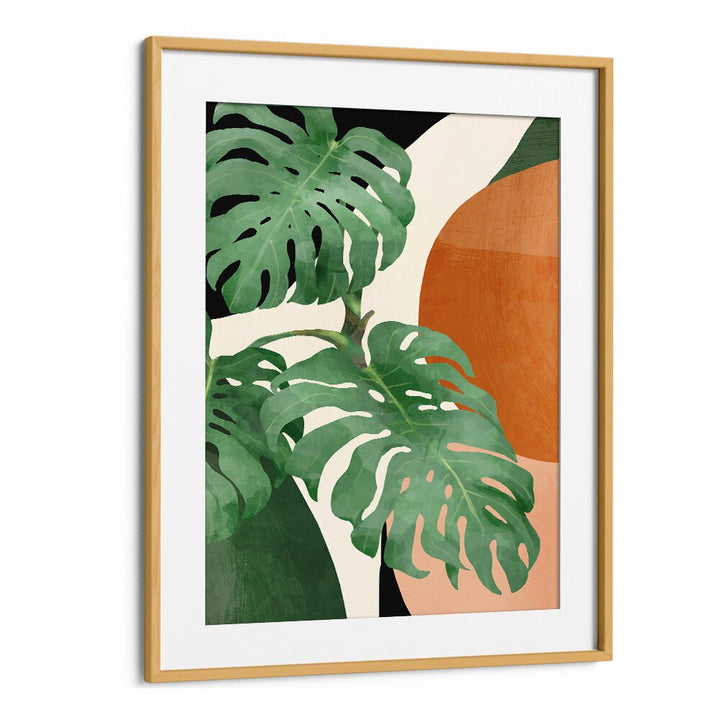 Vibrant Tropical Leaves Abstract Art, a stunning addition to boho art paintings for your home decor.