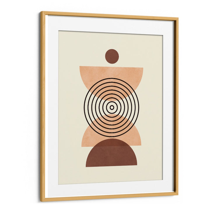 Stylish LINES AND CIRCLES III, BOHO ART PAINTINGS featuring modern geometric shapes in warm tones. Perfect for any decor.