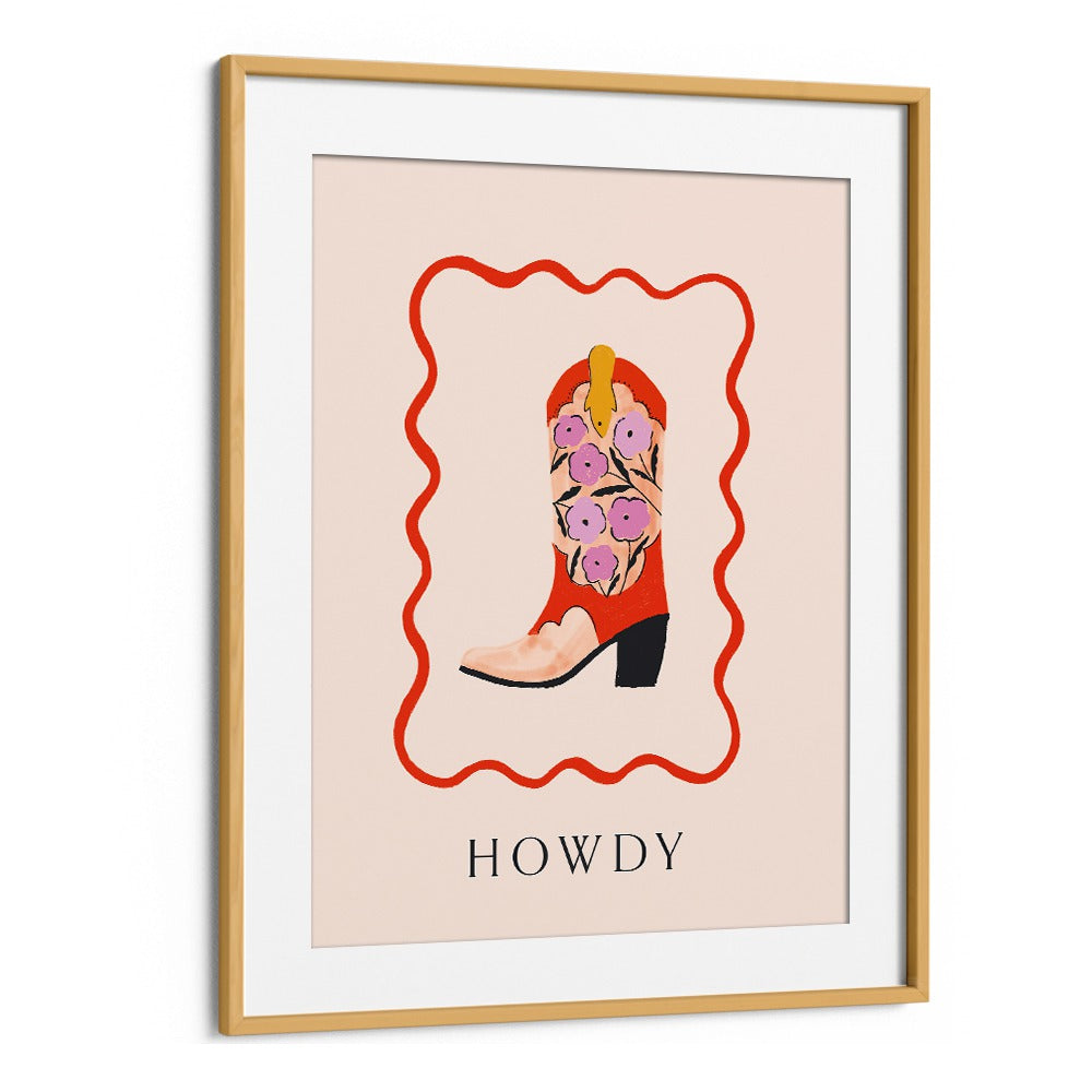 Colorful cowboy boot artwork featuring flowers, perfect for fans of HOWDY II, COWBOY & modern Americana.