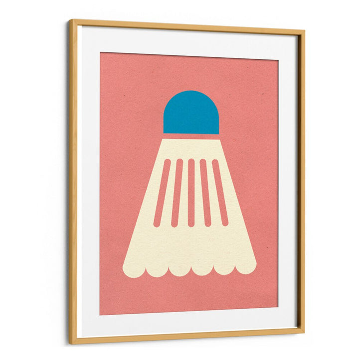 Stylish BADMINTIN WHITE BLUE sports poster featuring a vibrant shuttlecock design to inspire your game.