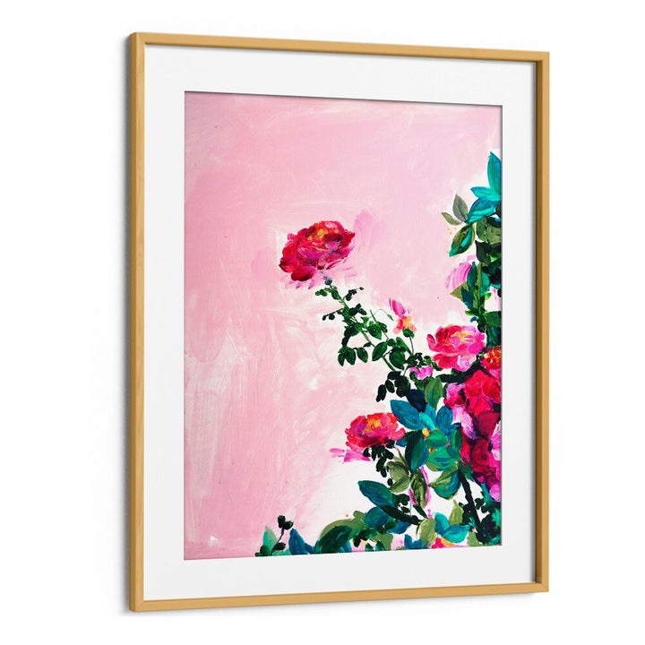 ROSE GARDEN I , FLORAL FLOWER PAINTINGS