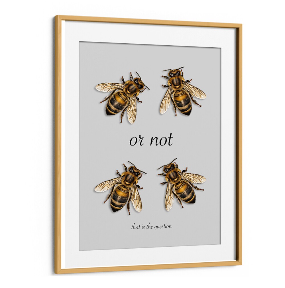 Stylish TO BE, QUOTES poster featuring bees and a thought-provoking design for unique home decor.