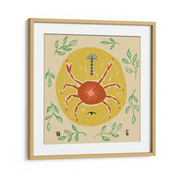 Vibrant CANCER III, ZODIAC poster featuring a crab design, perfect for astrology lovers at Oakwood Mount.