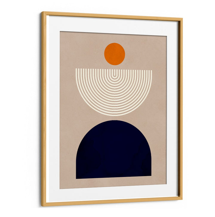 Stylish SEMICIRCLES III, GEOMETRIC ART PRINTS featuring layered shapes and warm tones, perfect for modern decor.