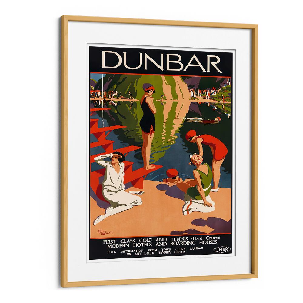 DUNBAR, VINTAGE TRAVEL POSTERS showcase vibrant nostalgia, perfect for classic travel lovers. Ideal wall art for any space.