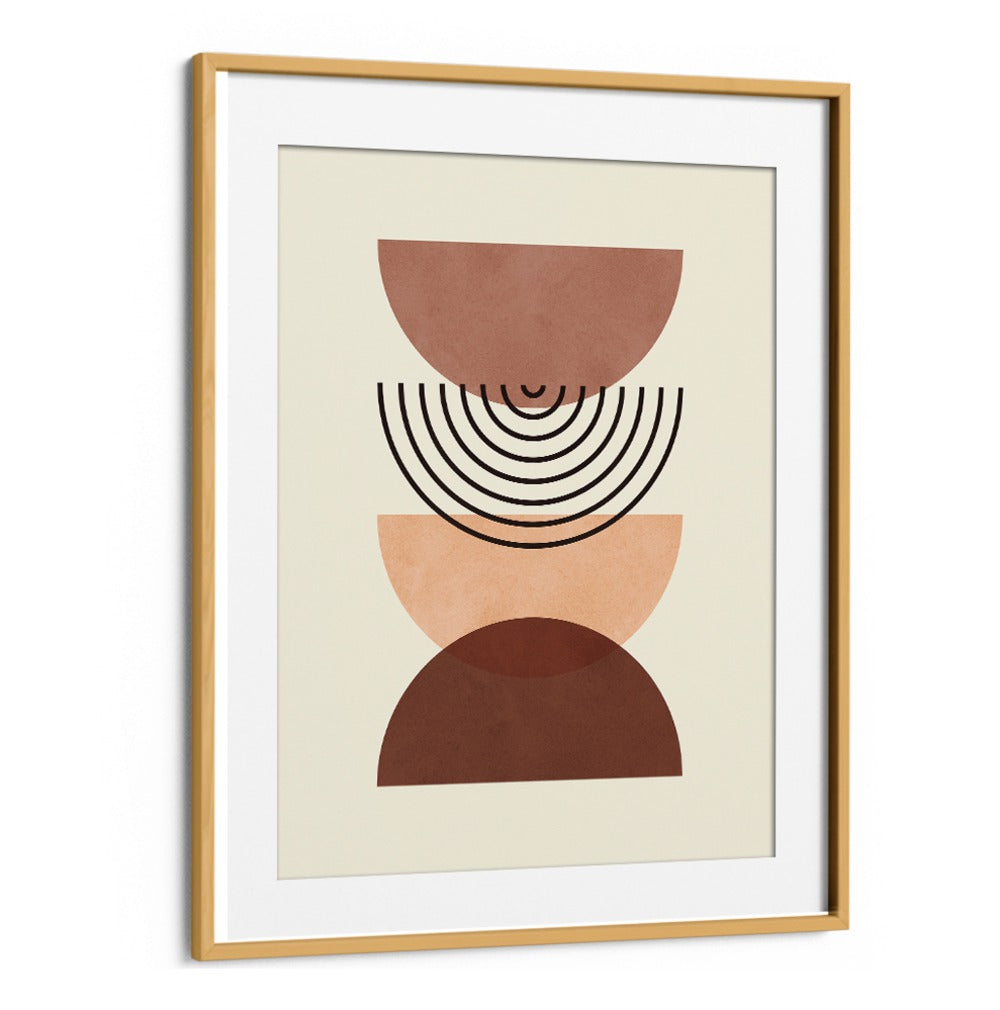 Discover LINES AND CIRCLES II, GEOMETRIC ART PRINTS, featuring harmonious shapes in warm tones for artistic expression.