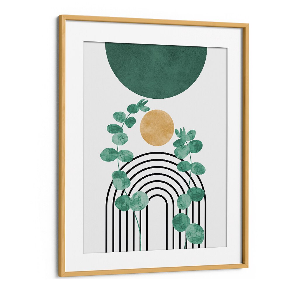 Watercolor LEAVES IV, BOHO ART PAINTINGS, features delicate leaves and bold abstract design, perfect for your home decor.
