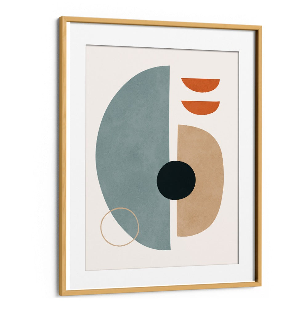 Stylish SEMICIRCLES VII, BOHO ART PAINTINGS in a framed design, perfect for enhancing your creative space.