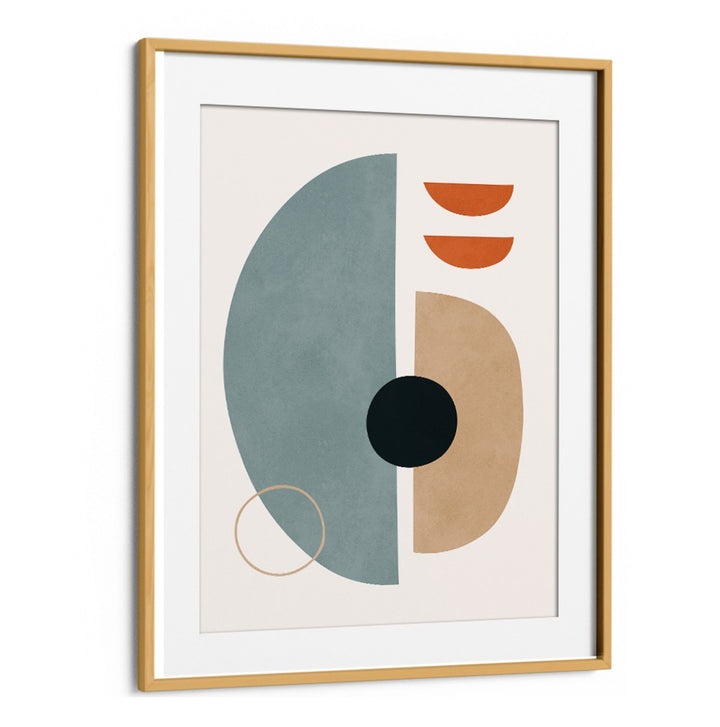 Stylish SEMICIRCLES VII, BOHO ART PAINTINGS in a framed design, perfect for enhancing your creative space.