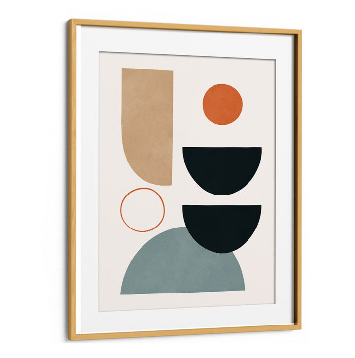 Colorful SEMICIRCLES VI, BOHO ART PAINTINGS, featuring geometric shapes, perfect for modern decor and creative spaces.