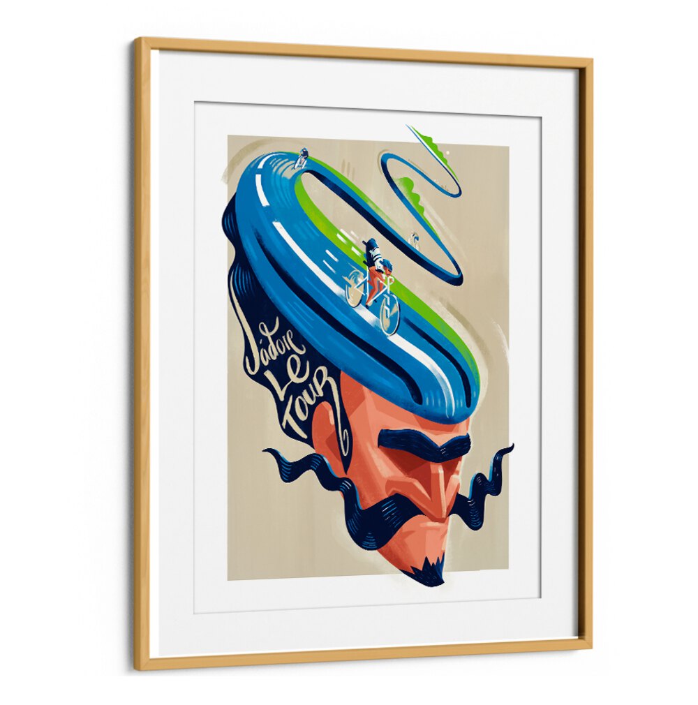 Vibrant JA DORLE TOUR, SPORTS POSTERS artwork showcasing cycling adventure and style perfect for any wall decor.