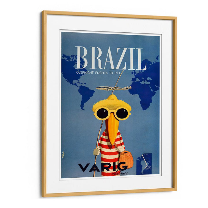 Colorful BRAZIL I, VINTAGE TRAVEL POSTERS showcase a lively character, perfect for adding Brazil's spirit to your space.