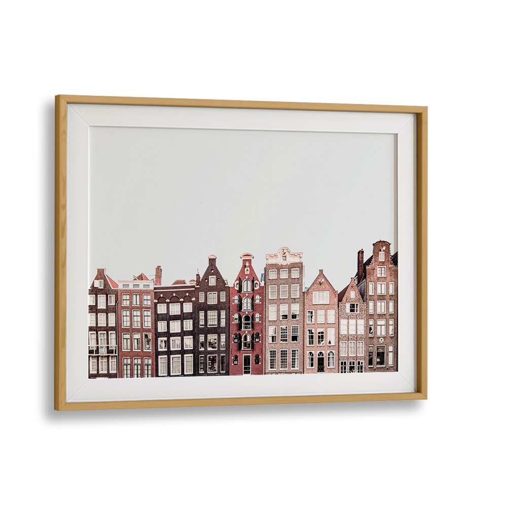 Stylish AMSTERDAM, TRAVEL POSTERS featuring iconic canal houses, perfect for home decor enthusiasts.