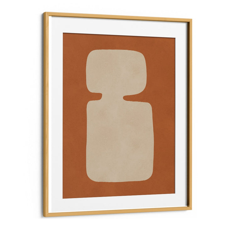 TRIBAL SHAPES XVII, GEOMETRIC ART PRINTS showcase modern tribal designs in warm tones, perfect for contemporary decor.