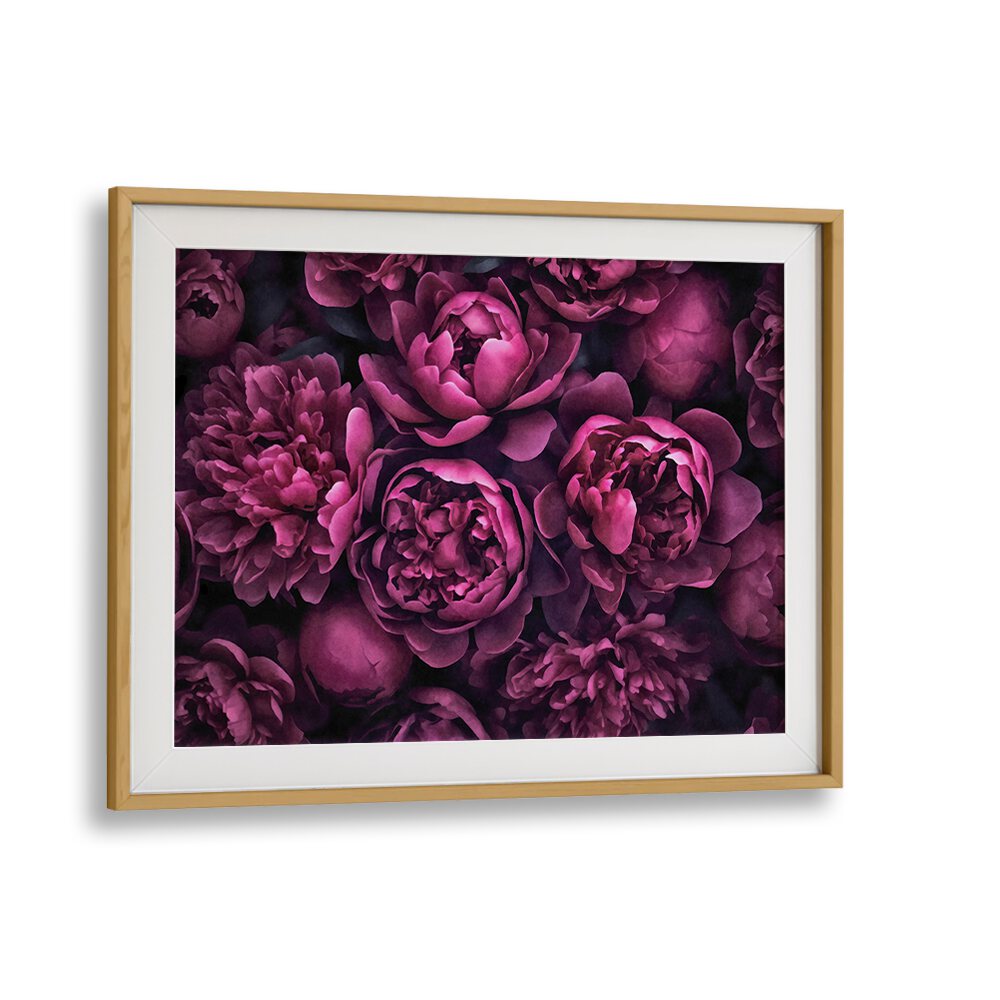 Moody pink flowers art print by Andrea Haase adds elegance to your decor, perfect for floral flower paintings lovers.