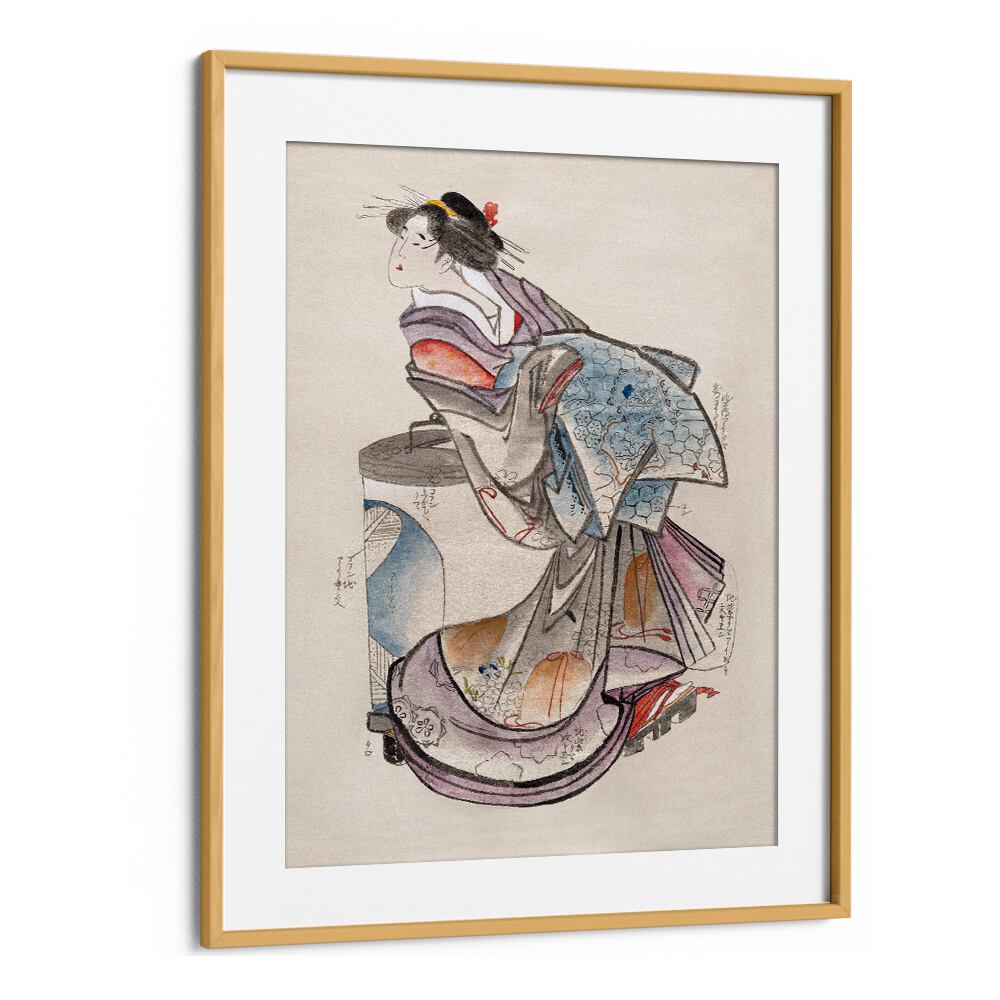 JAPANESE WOMAN FROM ALBUM OF SKETCHES , VINTAGE PAINTINGS