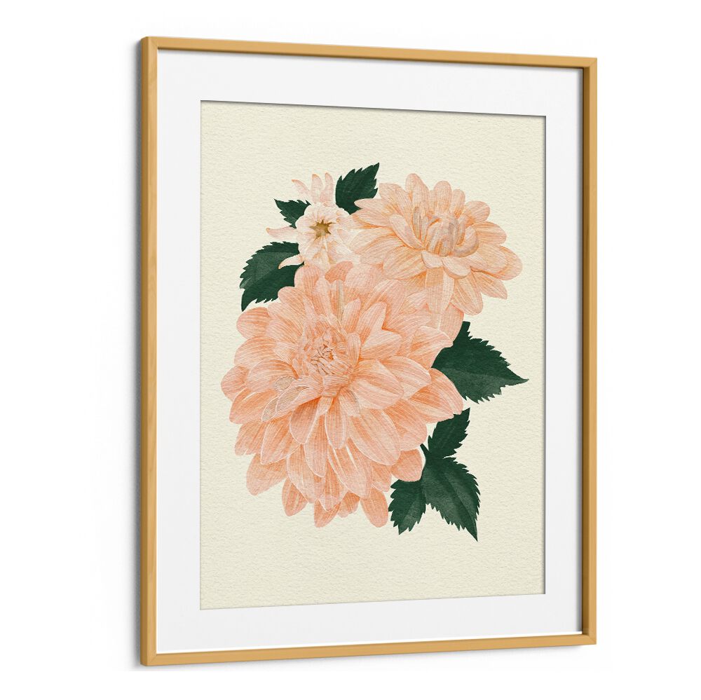 AQUAA CREAL CANVAS CHIFFON, FLORAL FLOWER PAINTINGS featuring elegant peach blooms, perfect for stylish decor.