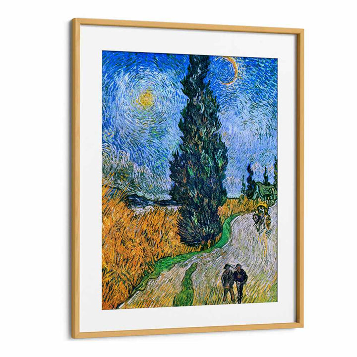 VINCENT VAN GOGH'S ROAD WITH CYPRESS AND STAR (1890) ,  VINTAGE PAINTINGS