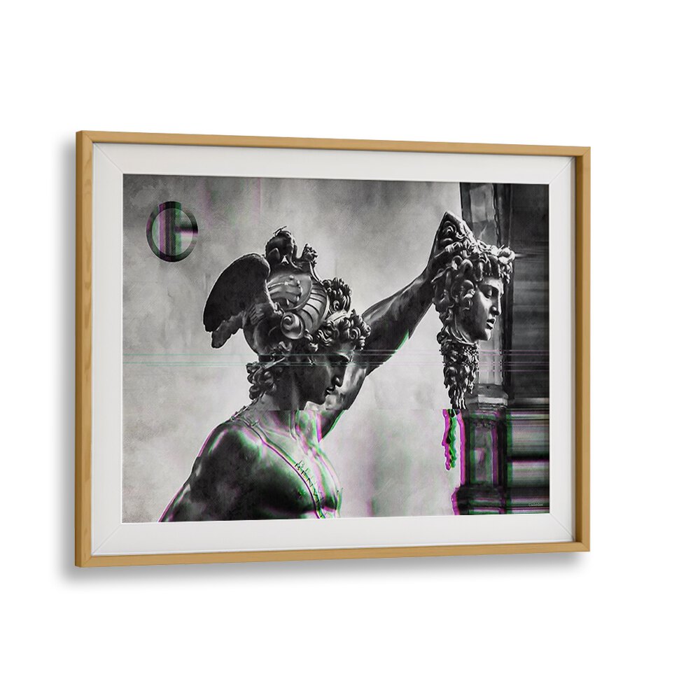Striking PERSEUS HEAD OF MEDUSA, ALTERED ART PRINTS by Underdott adds a mythological touch to your decor.