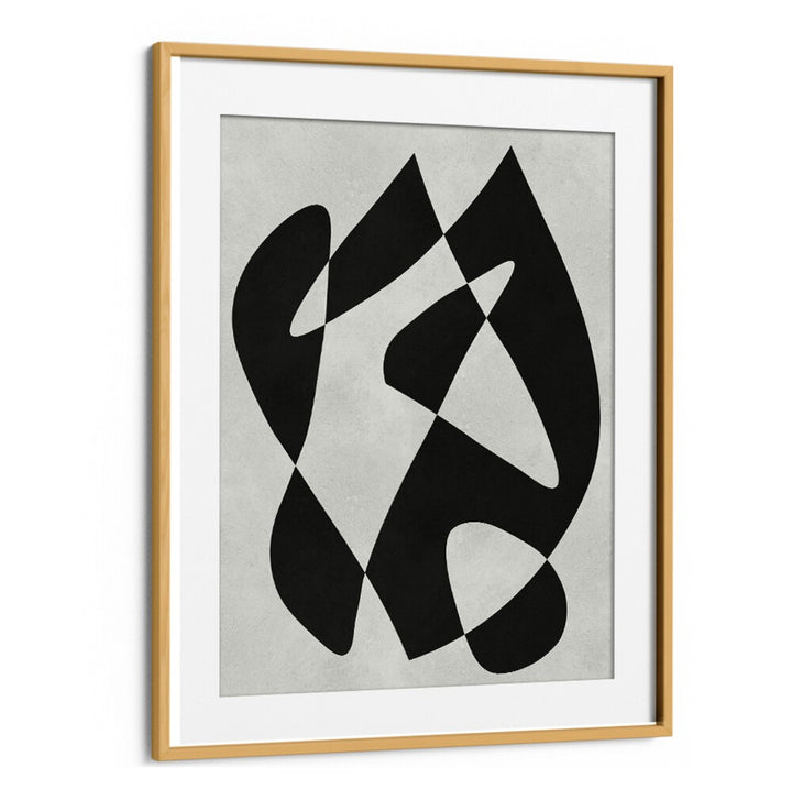 Geometric black and white design from MODERN SHAPES II, ABSTRACT PAINTINGS, perfect for contemporary home decor.