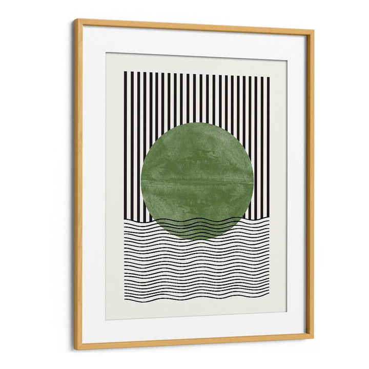 Elevate your decor with MODERN GRAPHIC, BOHO ART PAINTINGS from The Miuus Studio, featuring a vibrant green design.