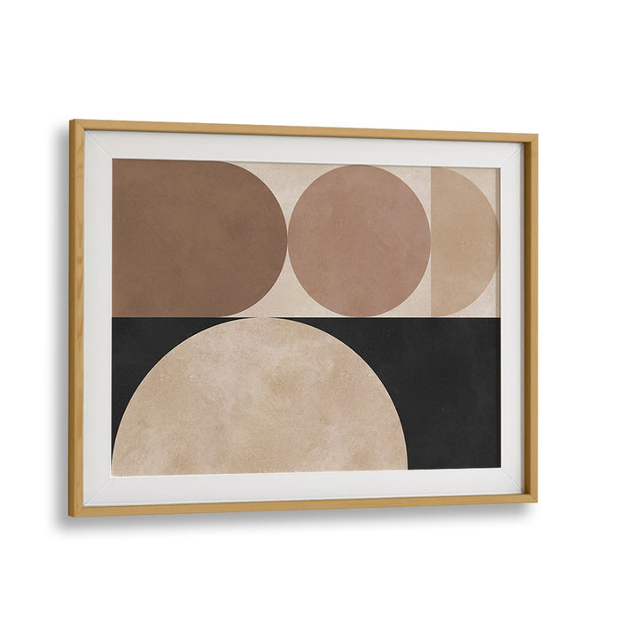 Stylish BROWN 5, GEOMETRIC ART PRINTS featuring modern design with circles and arches, perfect for any decor.