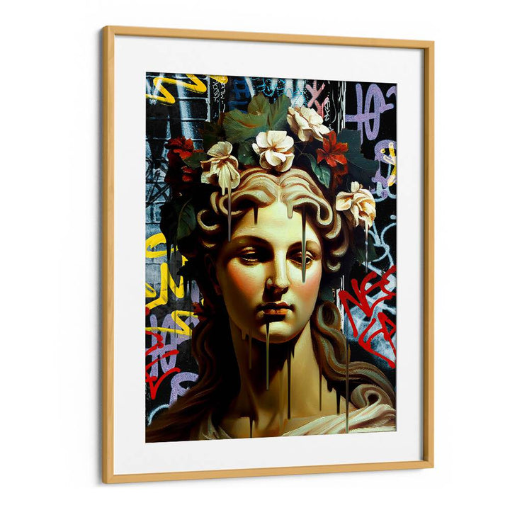 VANDAL PIETAN, ALTERED ART PRINTS showcase a captivating blend of classical beauty and modern graffiti style.