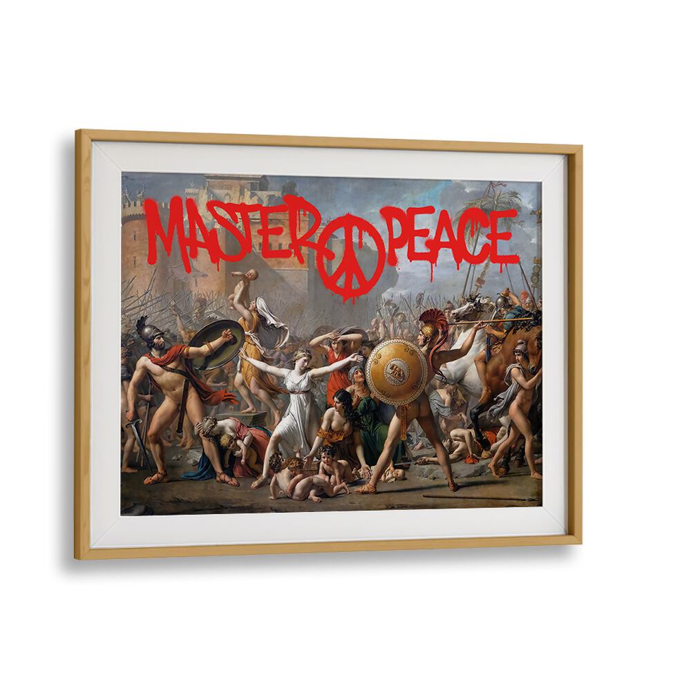 MASTERPEACE, ALTERED ART PRINTS feature bold red graphics over a classic artwork, elevating modern decor by DIKHOTOMY.